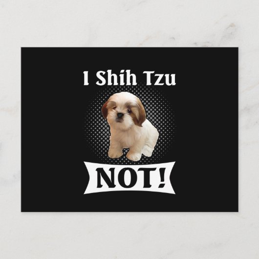 Carte Postale Faire-part Shih Tzu Aimer Cute Funny Shih Tzu (Devant)