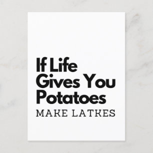 Carte Postale Faire-part Si la vie vous donne des pommes de terre, faites u