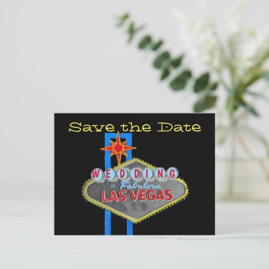 Carte Postale Faire-part Signe Las Vegas Enregistrer la date (Debout devant)