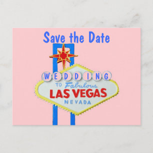 Carte Postale Faire-part Signe Las Vegas Enregistrer la date