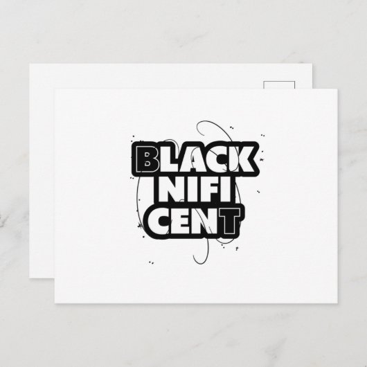 Carte Postale Faire-part Signification Blacknificent Fierté Noire Histoire  (Devant / Derrière)