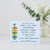 Carte Postale Faire-part Signpost Enregistrer la date Réunion, fête ou évén (Debout devant)