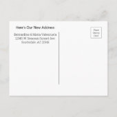 Carte Postale Faire-part Silhouette de cactus saguaro au coucher du soleil  (Dos)