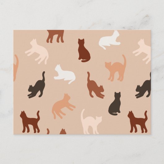 Carte Postale Faire-part Silhouette de chat (Devant)