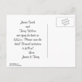 Carte Postale Faire-part Silhouette de la skyline de l'ESB de NYC Étoile bl (Dos)