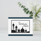 Carte Postale Faire-part Silhouette de mosquée islamique Mariage Enregistre (Debout devant)