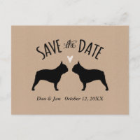 Silhouettes de Bouledogue Français Mariage Économi