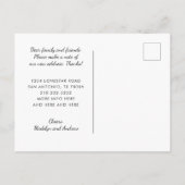 Carte Postale Faire-part Silver Metallic Texas Map Periwinkle Nouvelle adre (Dos)