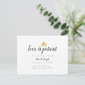 Carte Postale Faire-part Simple Amour Est Changement Patient de Date Report (Debout devant)