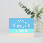 Carte Postale Faire-part Simple Beach House Modern New Home Adresse Moving (Debout devant)