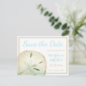 Carte Postale Faire-part Simple Beach Theme Enregistrer la date (Debout devant)