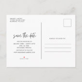 Carte Postale Faire-part Simple budget photo mariage Enregistrer la date (Dos)