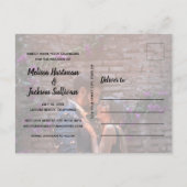 Carte Postale Faire-part Simple Cadre de Bordure Photo Mariage Épargnez la (Dos)