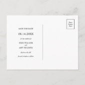 Carte Postale Faire-part Simple chardon bleu rustique Enregistrer la date (Dos)