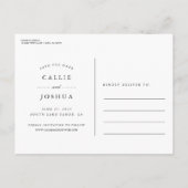 Carte Postale Faire-part Simple Charme Enregistrer la Date (Dos)