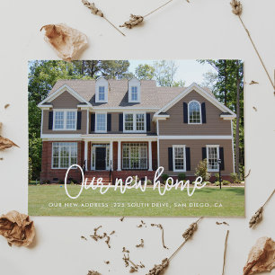 Carte Postale Faire-part simple de déplacement photo