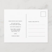 Carte Postale Faire-part simple de déplacement photo (Dos)