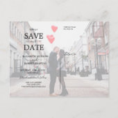 Carte Postale Faire-part Simple Décontracté Script Mariage Photo Enregistre (Dos)