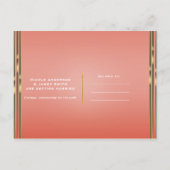 Carte Postale Faire-part Simple Élégance Chic de Mariage Stripe Enregistrer (Dos)