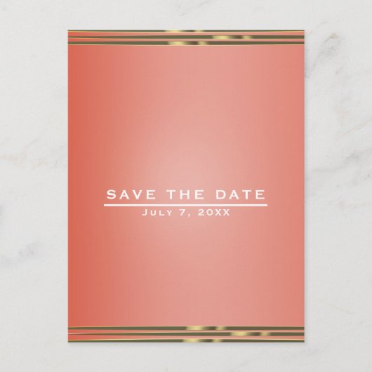 Carte Postale Faire-part Simple Élégance Chic de Mariage Stripe Enregistrer (Devant)