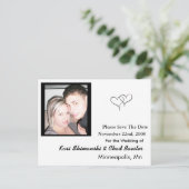 Carte Postale Faire-part Simple Enregistrer la date (Debout devant)