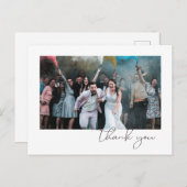 Carte Postale Faire-part Simple Fun Script Font Guest Photo Mariage (Devant / Derrière)