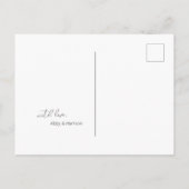 Carte Postale Faire-part Simple Fun Script Font Invité Photo Mariage (Dos)