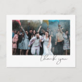 Carte Postale Faire-part Simple Fun Script Font Invité Photo Mariage (Devant)