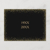 Carte Postale Faire-part Simple Gliter 50e anniversaire Save The Date (Dos)