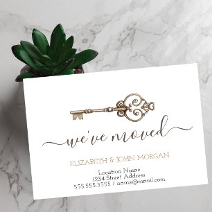 Carte Postale Faire-part Simple, j'ai déplacé la clé nouvelle adresse