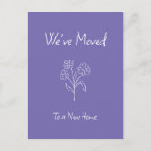 Carte Postale Faire-part Simple marguerite Nous avons déplacé la lavande vi (Devant)