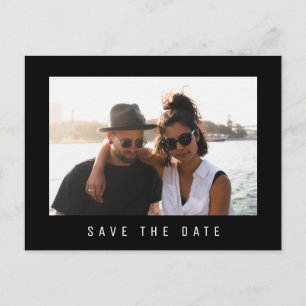 Carte Postale Faire-part Simple mariage minimaliste photo sauvegarde de la