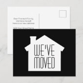 Carte Postale Faire-part Simple Modern Home Nouvelle adresse | Nous avons d (Devant / Derrière)