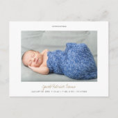Carte Postale Faire-part Simple moderne Custom Gold Script garçon ou fille  (Devant)