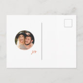 Carte Postale Faire-part Simple moderne minimal Burnt Orange Enregistrer la (Dos)