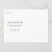 Carte Postale Faire-part Simple Moderne Photo Enregistrer la Date de Mariag (Dos)