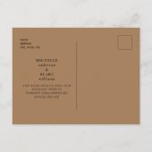 Carte Postale Faire-part Simple Monogramme Or Monogramme Simple en Or Noir (Dos)