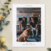 Carte Postale Faire-part Simple notification de date de mariage