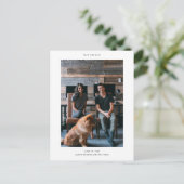 Carte Postale Faire-part Simple notification de date de mariage (Debout devant)