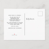 Carte Postale Faire-part Simple Nous Avons Déménagé Changement d'Adresse Ph (Dos)