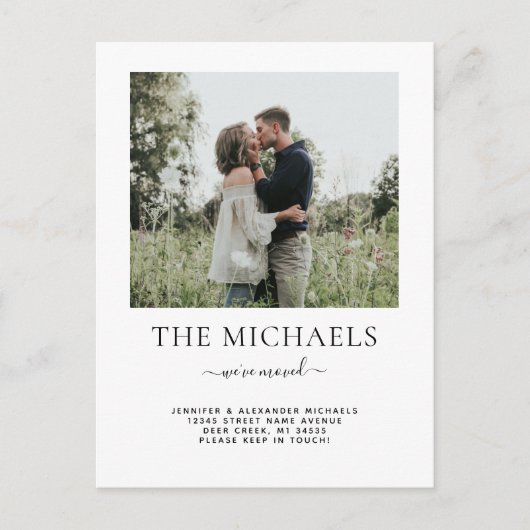 Carte Postale Faire-part Simple Nous Avons Déménagé Changement d'Adresse Ph (Devant)