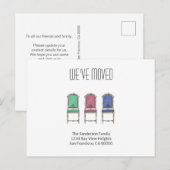 Carte Postale Faire-part Simple Nous avons déménagé Nouvelle Adresse (Devant / Derrière)