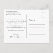 Carte Postale Faire-part Simple Peach Heart Calendrier Mariage Enregistrer  (Dos)