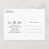 Carte Postale Faire-part Simple photo Budget Mariage Enregistrer la date (Dos)