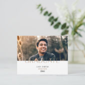 Carte Postale Faire-part Simple Photo de remise de diplômes (Debout devant)