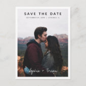 Carte Postale Faire-part Simple Photo Design Bordure blanche Enregistrer la (Devant)