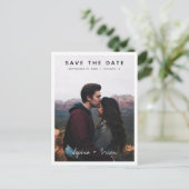 Carte Postale Faire-part Simple Photo Design Bordure blanche Enregistrer la (Debout devant)