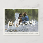 Carte Postale Faire-part Simple Photo Destination Wedding Save the Date  (Devant)