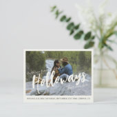 Carte Postale Faire-part Simple Photo Destination Wedding Save the Date  (Debout devant)