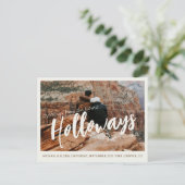 Carte Postale Faire-part Simple Photo Destination Wedding Save the Date  (Debout devant)